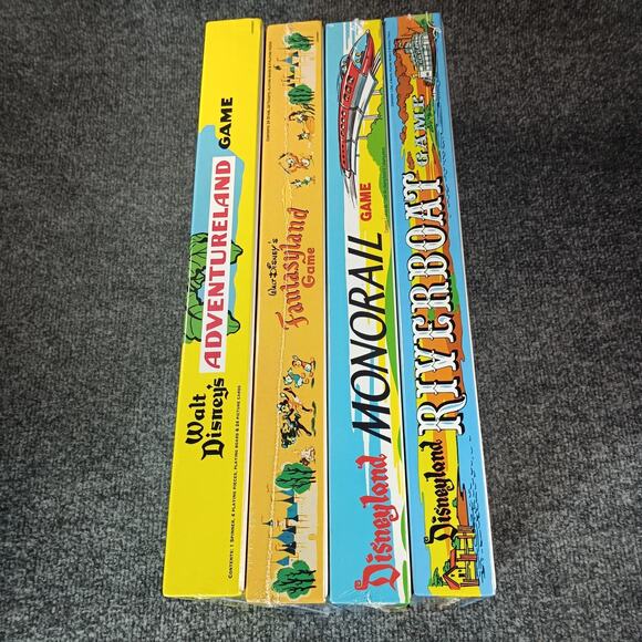 Disney Board Game Lot 4 Adventureland Fantasyland Monorail River 2005 SEALED - Picture 13 of 15